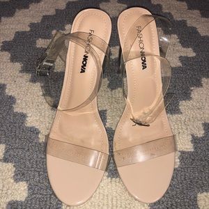 Fashion nova Clear Strap Heels